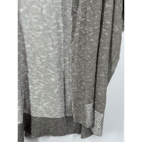 B13 - Eileen Fisher two tone gray open front slub cardigan size small - Picture 5 of 7